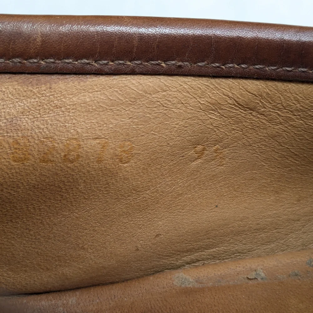 Gucci Gray Wool & Brown Leather Horsebit Loafers